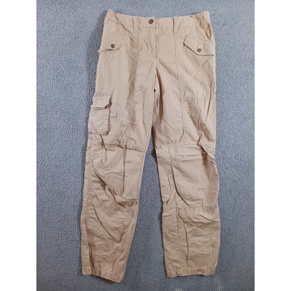 Michael Kors Womens Cargo Pants 29x32 Beige Tan Y2K Utility Cotton Straight